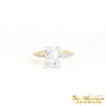 Load image into Gallery viewer, 14K Two-Tone Radiant Diamond Engagement Ring