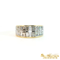 Load image into Gallery viewer, 18K Yellow Gold and Platinum Diamond Band