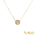 Load image into Gallery viewer, 14K Yellow Gold Beaded Diamond Necklace