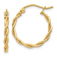 Load image into Gallery viewer, 14k Polished 2.25mm Twisted Hoop Earrings