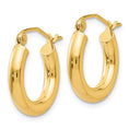 Load image into Gallery viewer, 14K Polished 3mm Tube Hoop Earrings