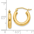 Load image into Gallery viewer, 14K Polished 3mm Tube Hoop Earrings