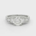 Load and play video in Gallery viewer, Platinum Five Stone Diamond Engagement Ring