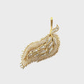 Load and play video in Gallery viewer, 18K Yellow Gold and Diamond Leaf Brooch