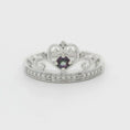 Load and play video in Gallery viewer, Sterling Silver Mystic Topaz and Diamond Self-Love Crown Ring