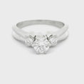 Load and play video in Gallery viewer, Platinum 3 Stone Diamond Ring