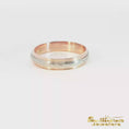 Load and play video in Gallery viewer, Elegant Two-Tone Rose Gold Band