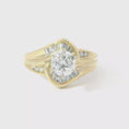 Load and play video in Gallery viewer, 14K Yellow Gold Channel Diamond Engagement Ring