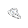 Load image into Gallery viewer, 14K white gold cushion engagement ring mounting, 8 x 8 mm, alternate view
