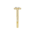 Load image into Gallery viewer, 14K yellow gold oval engagement ring mounting, 10 x 8 mm, shank side view
