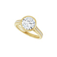 Load image into Gallery viewer, 14K yellow gold round engagement ring mounting, 8 mm, alternate view
