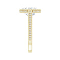 Load image into Gallery viewer, 14K yellow gold square engagement ring mounting, 9 x 9 mm, enlarged shank-side view
