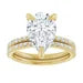 14K Yellow Gold Pear Engagement Ring Mounting