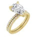 14K Yellow Gold Pear Engagement Ring Mounting