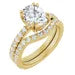 14K Yellow Gold Oval Engagement Ring Mounting