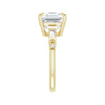 Load image into Gallery viewer, 14K yellow gold Asscher engagement ring mounting, 9 x 9 mm, enlarged shank-side view
