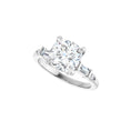 Load image into Gallery viewer, 14K white gold cushion engagement ring mounting, 8 x 8 mm, alternate angle
