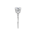 Load image into Gallery viewer, 14K white gold cushion engagement ring mounting, 8 x 8 mm, shank side view
