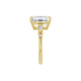 Load image into Gallery viewer, 14K yellow gold emerald engagement ring mounting, 11 x 9 mm, shank side view
