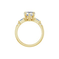 Load image into Gallery viewer, 14K yellow gold heart engagement ring mounting, 8 x 8 mm, profile view
