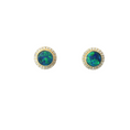 Load image into Gallery viewer, 14K Yellow Gold Boulder Opal Stud Earrings
