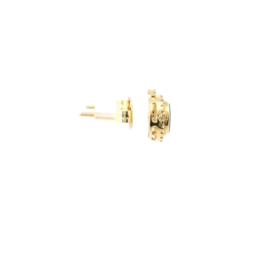 14K Yellow Gold Boulder Opal Stud Earrings
