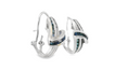 Load image into Gallery viewer, Blue Sapphire and Diamond Earrings
