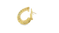 Load image into Gallery viewer, 14K Yellow Gold Etruscan Gemstone Hoops
