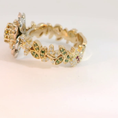 Load image into Gallery viewer, Yellow Diamond Flower Ring
