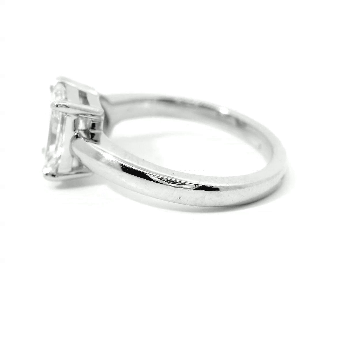 Platinum 2-stone Pear and Radiant Shape Diamond Ring