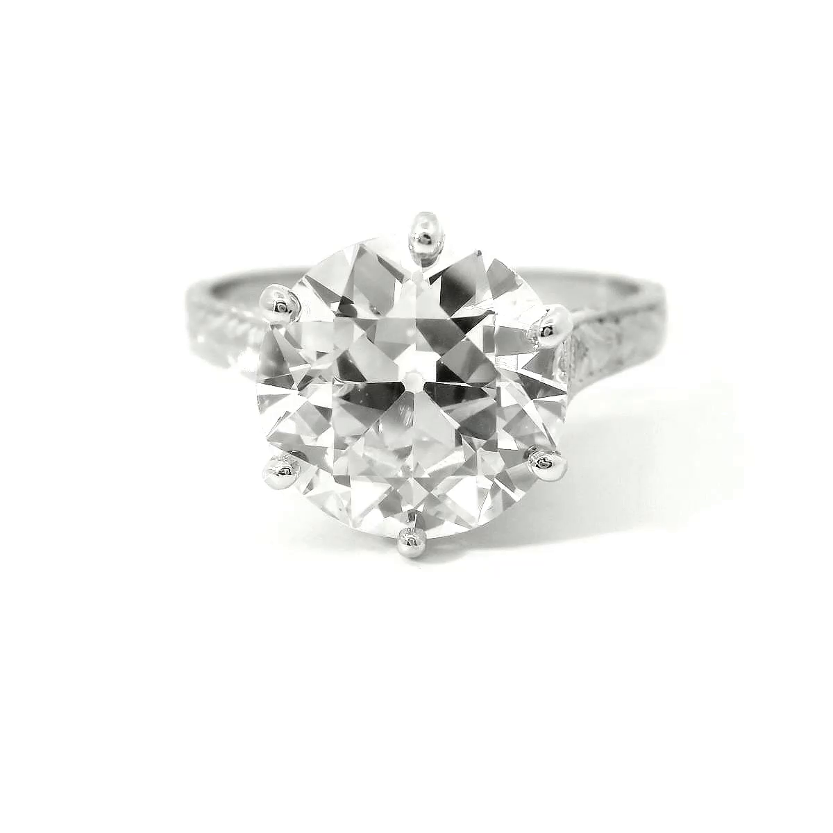 Platinum Old European Diamond Ring