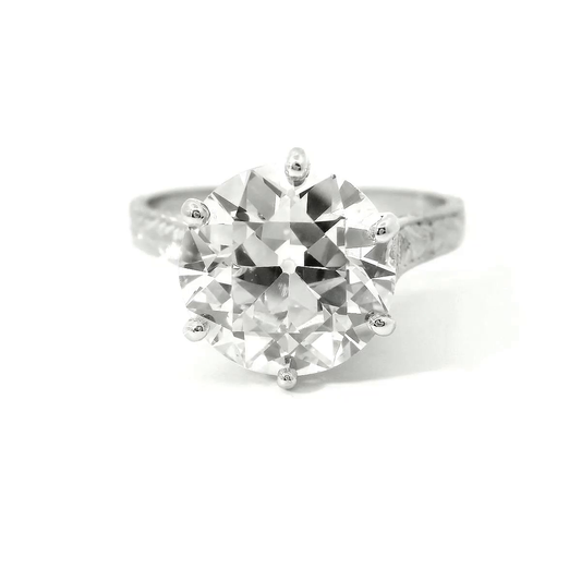 Platinum Old European Diamond Ring