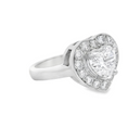 Load image into Gallery viewer, Platinum Gold Heart-Shaped Diamond Ring
