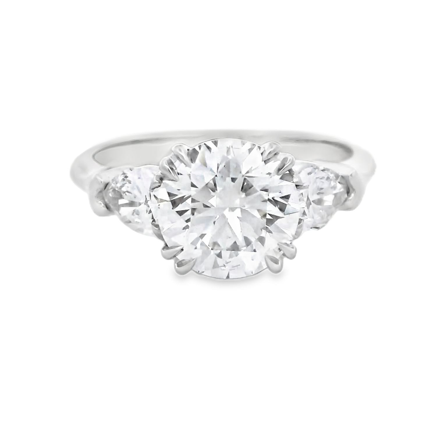 Platinum Three Stone Lab Grown Diamond Engagement Ring