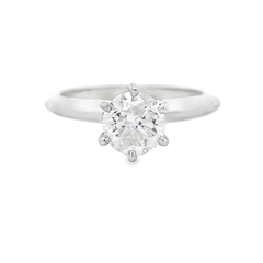 14K White Gold 1 Carat Diamond Solitaire Engagement Ring