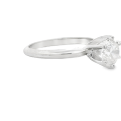 14K White Gold 1 Carat Diamond Solitaire Engagement Ring