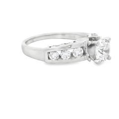 18k White Gold Channel Diamond Engagement Ring