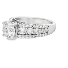 14k White Gold 1.55 Carat Natural Diamond Engagement Ring