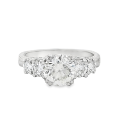 Platinum Five Stone Diamond Engagement Ring