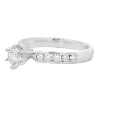 Platinum Channel Set Diamond Engagement Ring