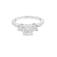 Load image into Gallery viewer, 14k White Gold Three Stone Diamond Engagement Ring
