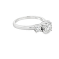 Load image into Gallery viewer, 14k White Gold Three Stone Diamond Engagement Ring
