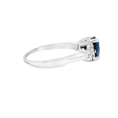 Load image into Gallery viewer, 14K White Gold Sapphire and Diamond Ring
