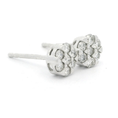 Load image into Gallery viewer, 14K White Gold Cluster Diamond Stud Earrings
