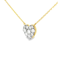 Load image into Gallery viewer, 14K Yellow Gold Heart-Shaped Diamond Necklace
