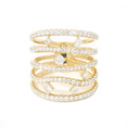 Load image into Gallery viewer, 14K Yellow Gold 5 Row Diamond Band
