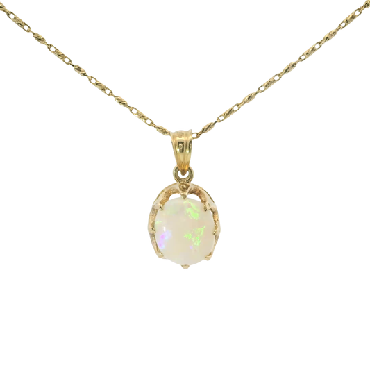 14K Yellow Gold Opal Pendant