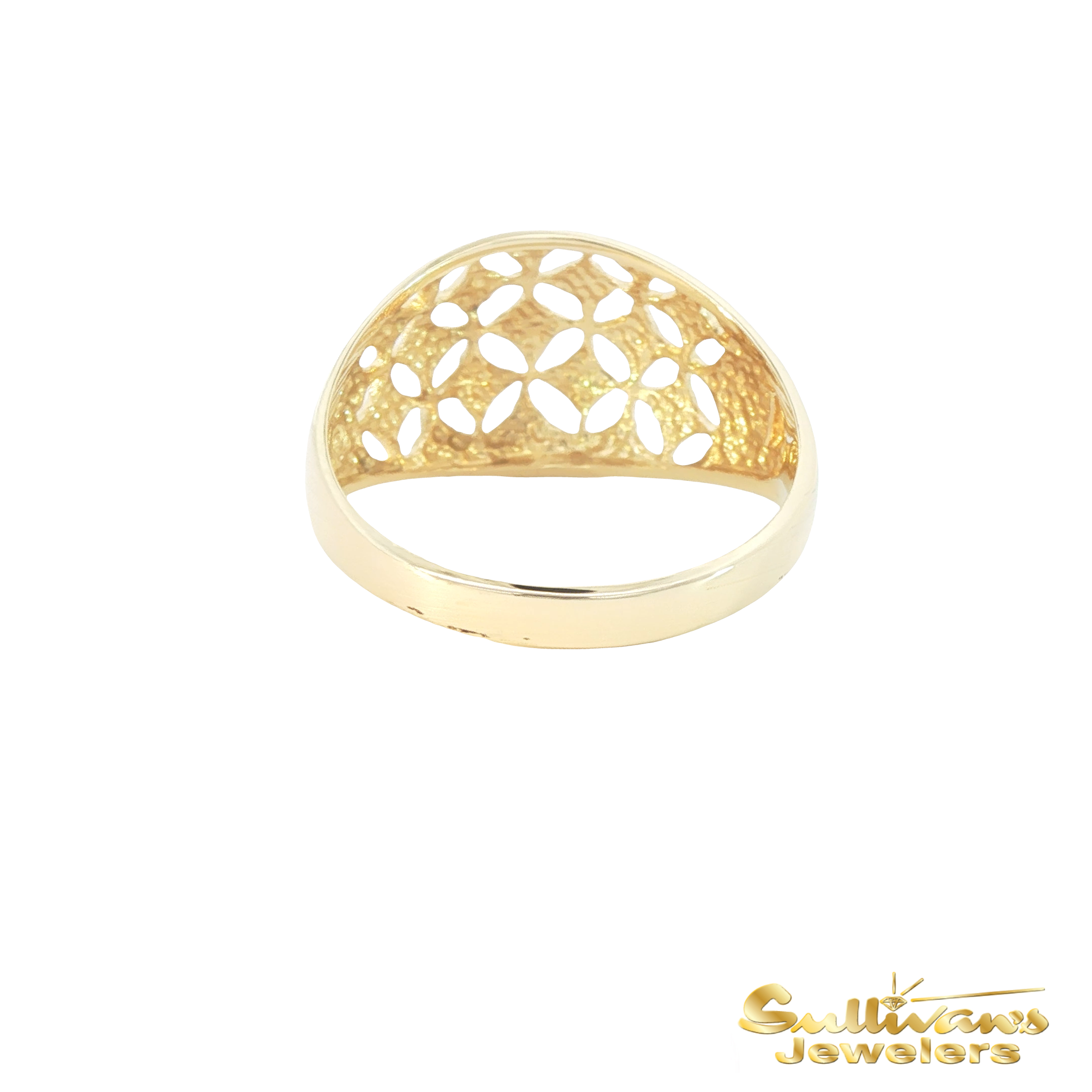 14KT Intricate Pattern Cut-Out Gold Ring