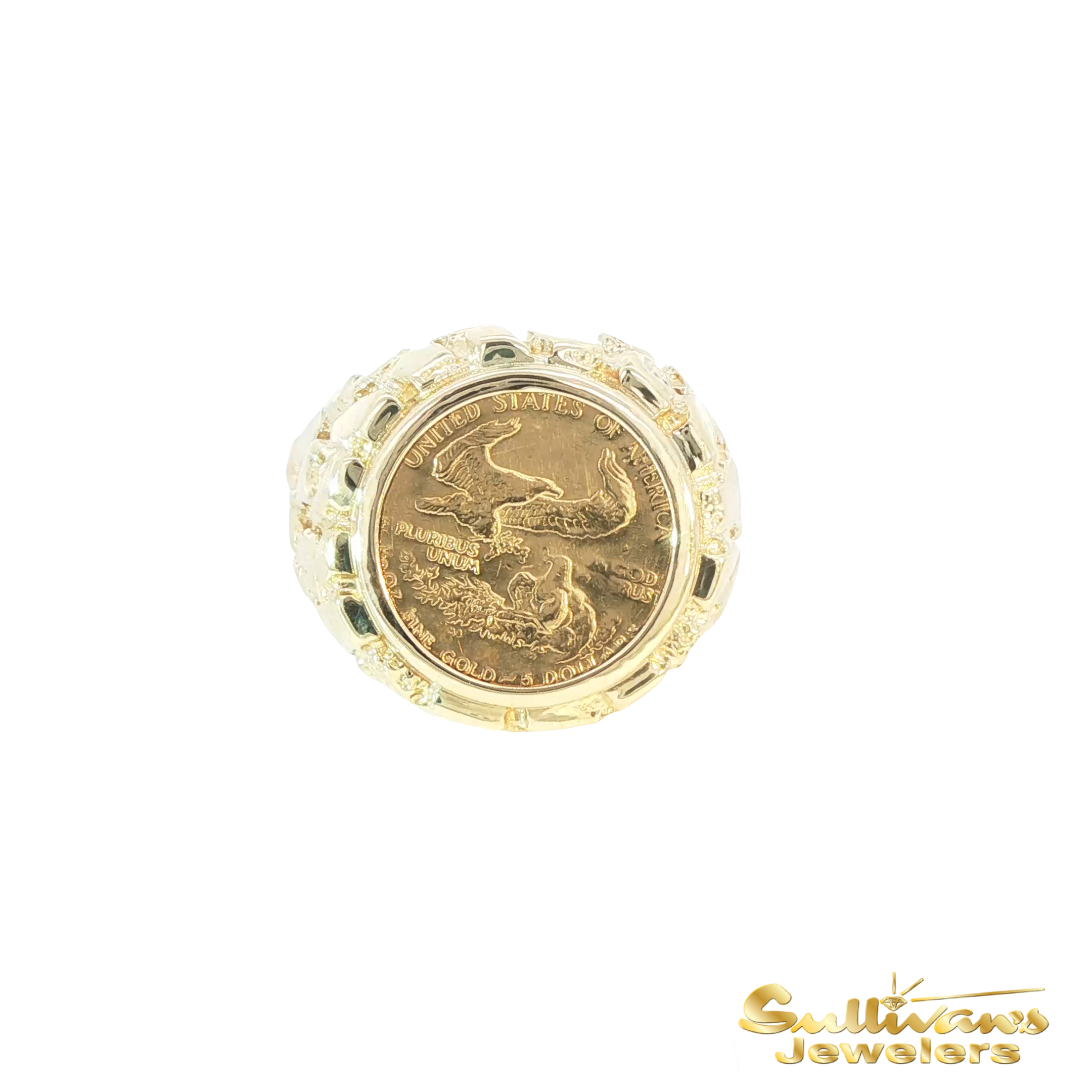 14K Yellow Gold Lady Liberty Signet Ring
