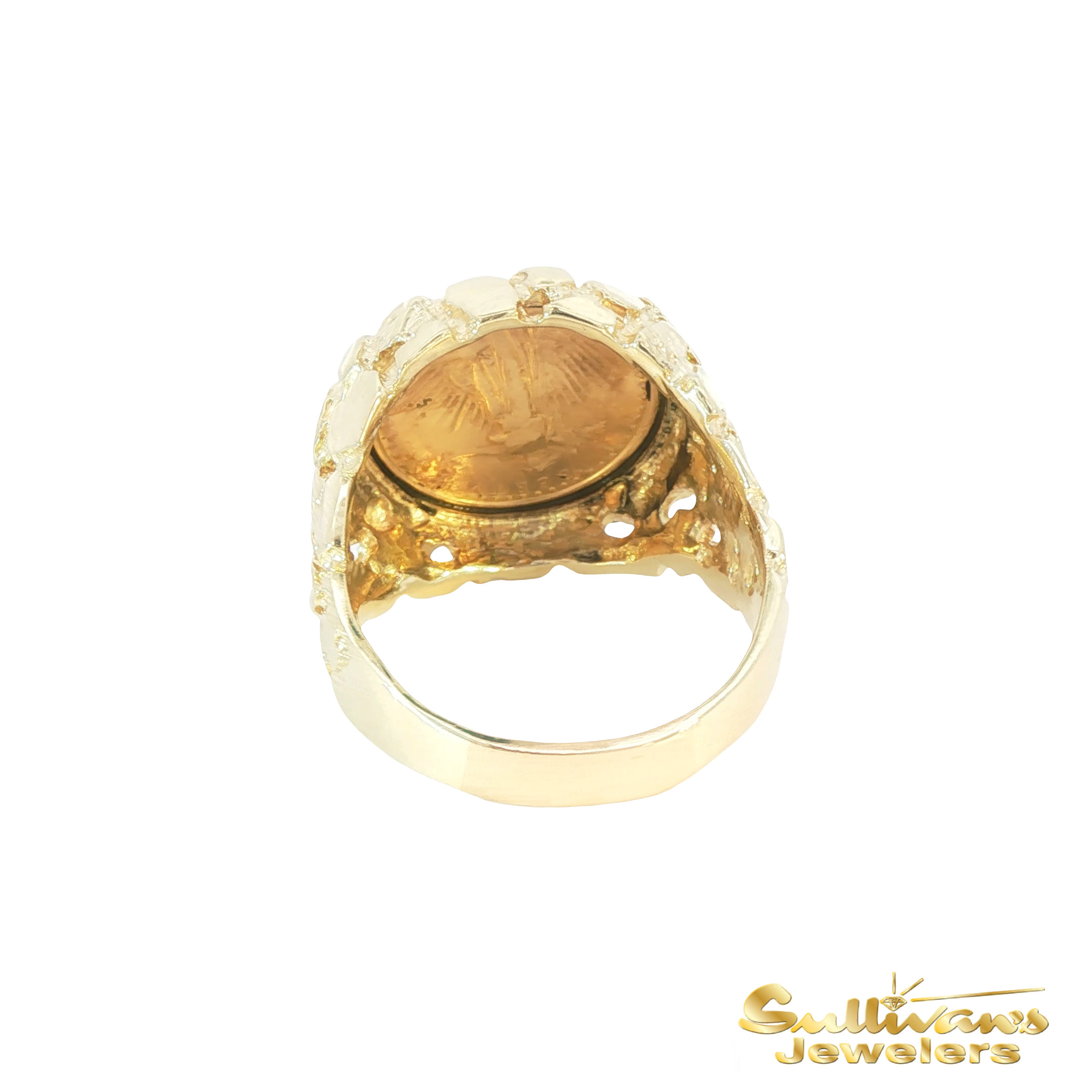14K Yellow Gold Lady Liberty Signet Ring